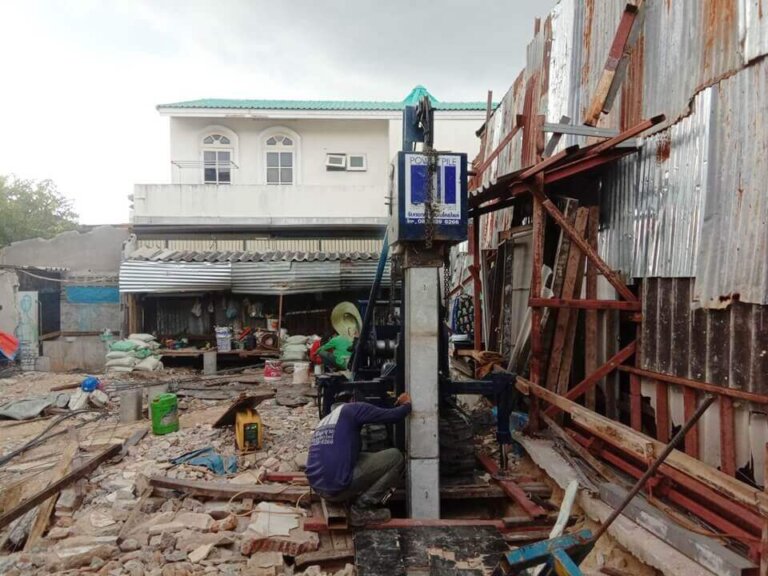 ตอกเสาเข็มไมโครไพล์